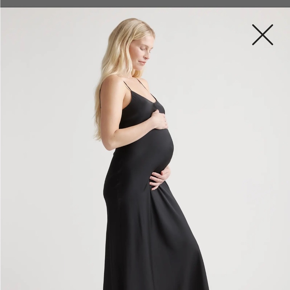 Washable Stretch Silk Maternity Slip Dress